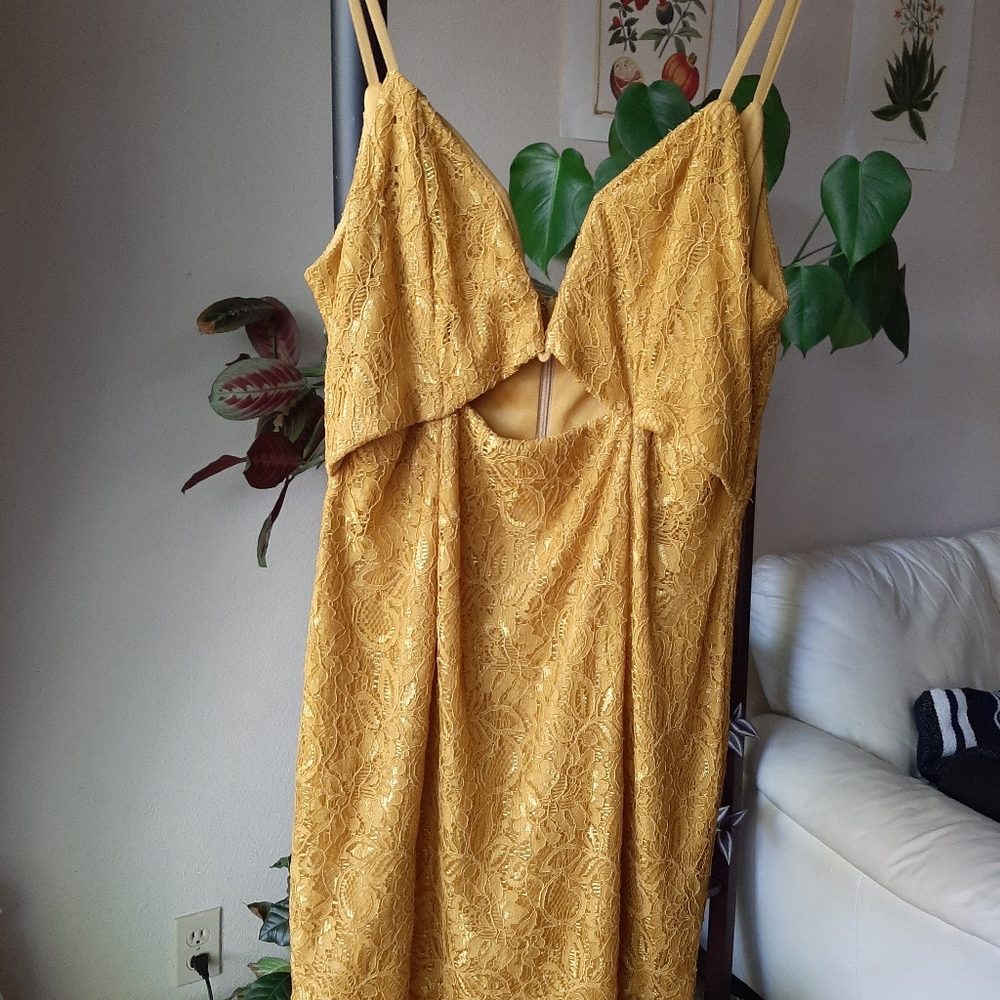 Yellow/Mustard Lace Dress